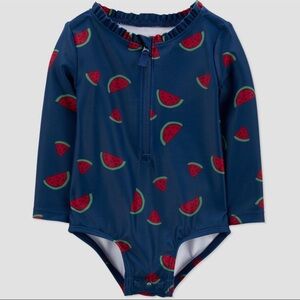 🍉🍉Carters Just One you Long Sleeve Watermelon One Piece Rash Guard🍉🍉